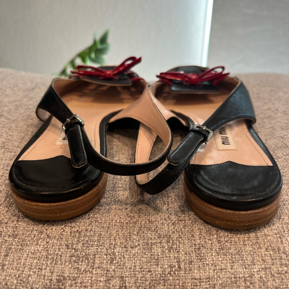 Pre Owned Authentic Miu Miu Flats. Size 6 In Blac… - image 3